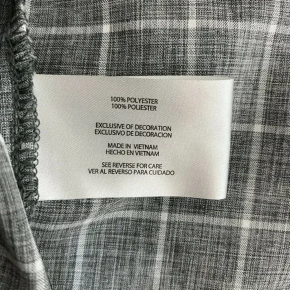 Orvis Shirt M Tech Performance Short Sleeve Button Up Plaid Gray White Mens - Picture 8 of 9